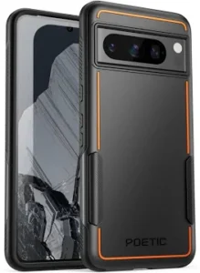 Google Pixel Pro 8 Case Black and Orange